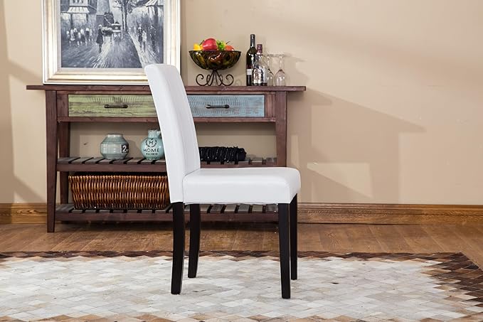 NicBex Haerin-SD-00163-LWJ Dining Chairs, 21"x16.5"x35.5", White - LeafyLoom