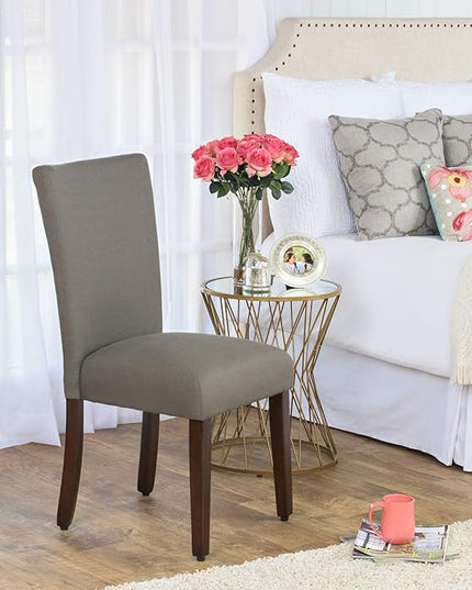 HomePop Parsons Classic Upholstered Accent Dining Chair, Single Pack, Brown - LeafyLoom