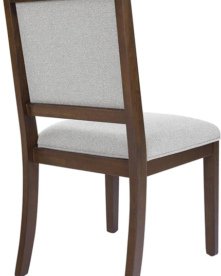 HomePop Classic Parsons Dining Chairs, Gray solid woven (set of 2) - LeafyLoom