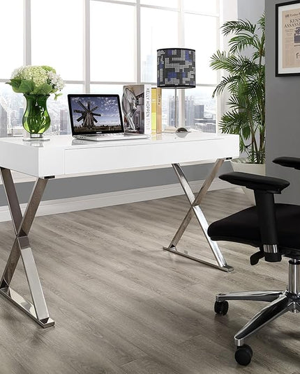 Modway Sector Office Desk in White - LeafyLoom