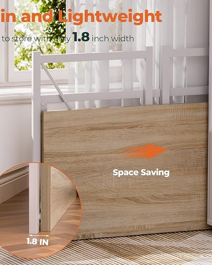 Folding Desk, Small Foldable Desk 39.4 Inch for Small Space, Computer Table Home Office Writing Desk with Storage Bag Headphone Hook, Easy Assembly, OAK - LeafyLoom