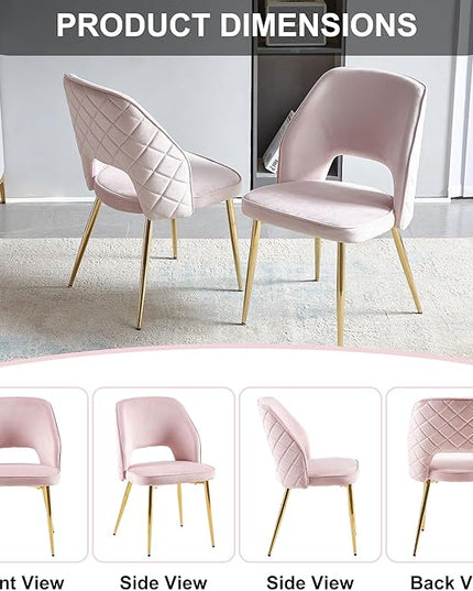 NicBex Haerin-SD-00327-LWJ Dining Chairs, 20.1"x24.2"x31.7", Pink - LeafyLoom