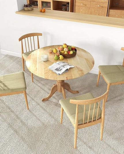 Round Dining Table, All Natural - LeafyLoom