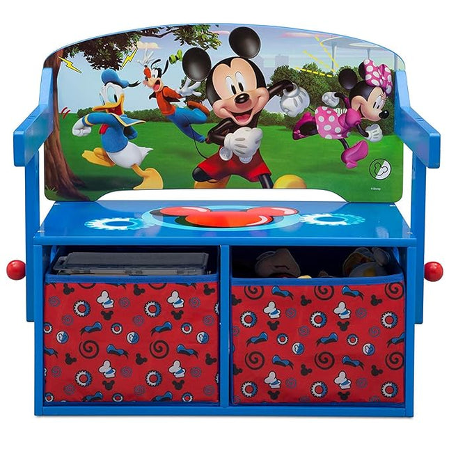 Delta Children Kids Convertible Activity Bench - Greenguard Gold Certified, Disney Mickey Mouse - LeafyLoom