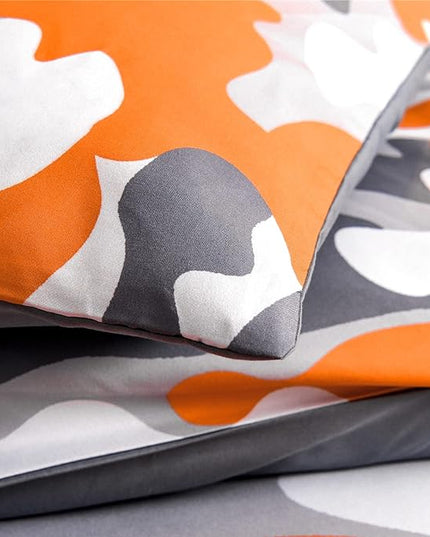 Meeting Story Kids Camo Bedding Set, Army Camouflage Bedding Queen Comforter Set for Boys Girls Teens Bedroom Decoration, 3Pcs (Orange, Queen) - LeafyLoom