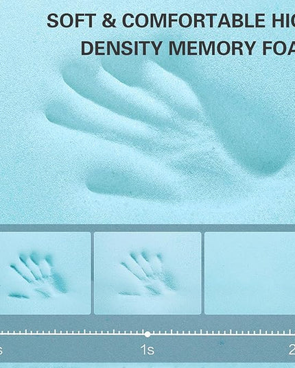 8" Bed Wedge Pillow for Sleeping, Triangle Pillow Memory Foam Top Wedge Pillow for Head, Back, Knee Support Leg Elevation Pillows for Acid Reflux, Reading, with Remover Washable Cover - LeafyLoom