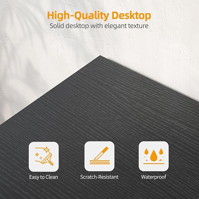 Small Computer Desk with Power Outlets, 40 Inch L Shaped Desk with Reversible Shelves, Gaming Desk Corner Desk Study Writing Table for Home Office Bedroom Living Room, Black - LeafyLoom