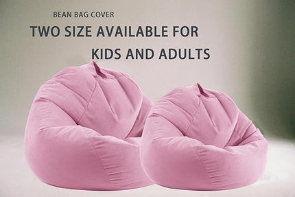 3 Ft Bean Bag Chair Cover (No Filler) Stuffed Animal Storage Bean Bag Cover for Pets Dogs/Cats Bed Corduroy Stuffed for Organizing Plush Toys - LeafyLoom