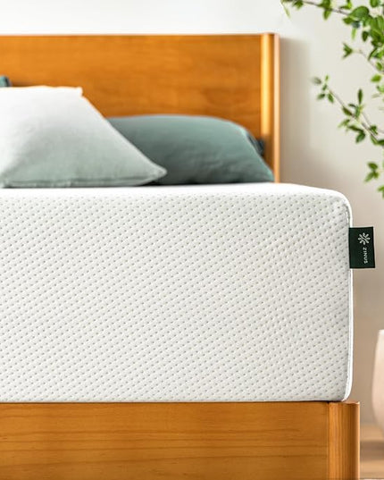 ZINUS 12 Inch Green Tea Memory Foam Mattress [New Version], California King, Fiberglass free, Medium Firm Feel, Zoned Pressure Relief, Certified Safe Foams & Fabric, Mattress in A Box - LeafyLoom