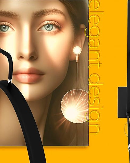 Eyelash LED Floor Lamp, Esthetician Lash Lighting for Lash Extension, Lash Tattoo Lamp for Beauty, Skincare, Lashes, Eyebrows, Filming Content Creation (Black) - LeafyLoom