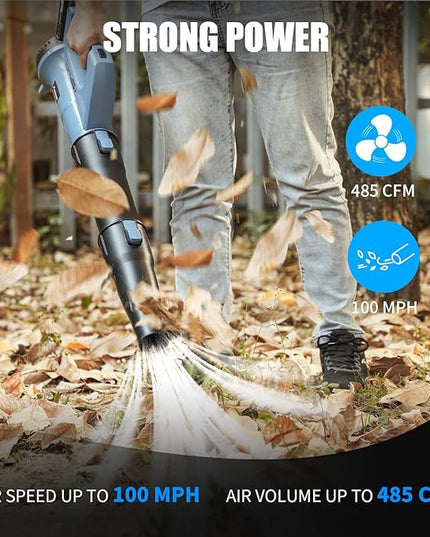 AVID POWER 20V Cordless Leaf Blower, Electric Battery Operated Blower with Two Batteries, Dual-Speed Settings and Charger Included, Light Duty for Lawn Care - LeafyLoom