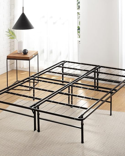ZINUS 12 Inch Foam and Spring Mattress and Heavy Duty SmartBase Metal Mattress Foundation Set / Bed and Mattress Set / No Box Spring Needed / Mattress in a Box, Full - LeafyLoom
