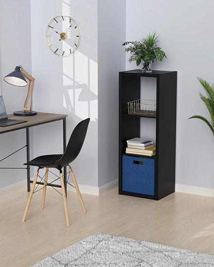 ClosetMaid 4548 Decorative Open Back 3-Cube Storage Organizer, Black - LeafyLoom