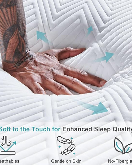 Full Mattress,10-Inch Full Size Foam Mattress in Box,Edges Support for Sleep Supportive,54" X 75" X 10" - LeafyLoom