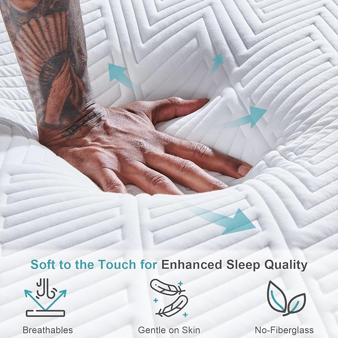 Full Mattress,10-Inch Full Size Foam Mattress in Box,Edges Support for Sleep Supportive,54" X 75" X 10" - LeafyLoom