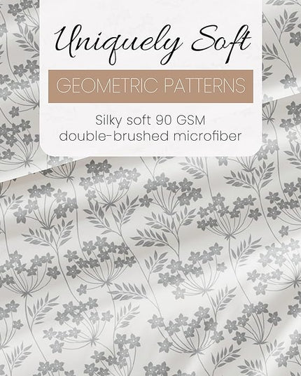 Linen Market 4 Piece Full Bedding Sheet Set (Light Blue Floral) - Sleep Better Than Ever with These Ultra-Soft & Cooling Bed Sheets for Your Full Size Bed - Deep Pocket Fits 16" Mattress - LeafyLoom