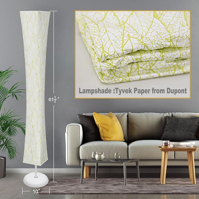 WORLD WIN Floor Lamp, Smart Led Lamp RGB Color Changing with APP & Remote Control, DIY Mode, Music Sync Standing Modern Corner Lamp for Living Room Bedroom Game (Square with Stand, 62 inch) - LeafyLoom