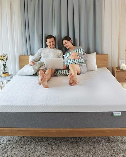 Novilla Queen Size Mattress, 12 Inch Gel Memory Foam Mattress for Cool Night & Pressure Relief, Medium Plush Feel with Motion Isolating, Bliss - LeafyLoom