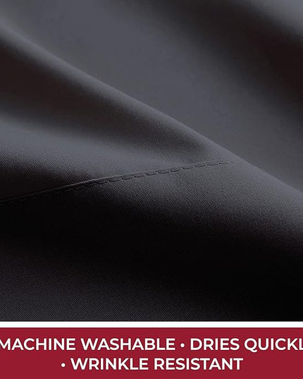 Mellanni RV Short Queen Sheets - 4 PC Iconic Collection Bedding Sheets & Pillowcases - Hotel Luxury, Extra Soft, Cooling Bed Sheets - Deep Pocket up to 10 inch (RV/Short Queen, Black) - LeafyLoom