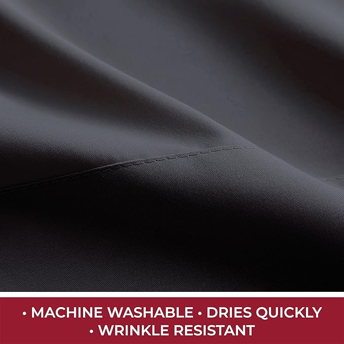 Mellanni RV Short Queen Sheets - 4 PC Iconic Collection Bedding Sheets & Pillowcases - Hotel Luxury, Extra Soft, Cooling Bed Sheets - Deep Pocket up to 10 inch (RV/Short Queen, Black) - LeafyLoom
