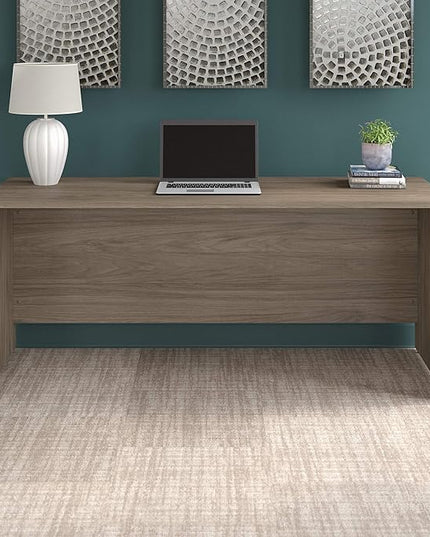 Bush Business Furniture 500 Home-Office-desks, 72W, Modern Hickory - LeafyLoom