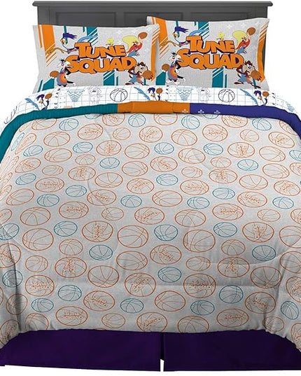 Franco Kids Bedding Super Soft Comforter and Sheet Set, 5 Piece Full Size, Space Jam 2 A New Legacy - LeafyLoom