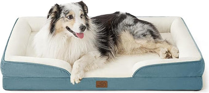 Bedsure Orthopedic Dog Bed for Extra Large Dogs - XL Washable Dog Sofa Beds Large, Supportive Foam Pet Couch Bed with Removable Washable Cover, Waterproof Lining and Nonskid Bottom, Blue BEDSURE