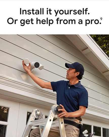 Google Nest Cam with Floodlight - Outdoor Camera - Floodlight Security Camera, White, 1 Count (Pack of 1) GoogleLLC