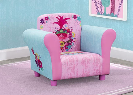Delta Children Kids Character Upholstered Chair, Trolls World Tour - LeafyLoom