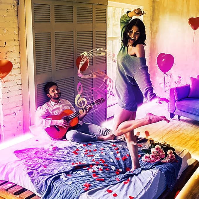 phopollo LED Lights for Bedroom 200ft, Music Sync Color Changing, Smart App Control with Remote, Ultra-Long LED Strip Lights for Party, Home Decoration. Phopollo