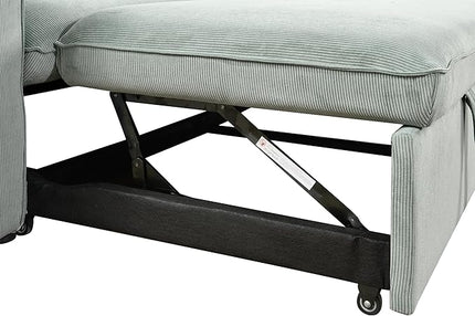 3 in 1 Oversized Convertible Loveseat Sleeper Sofa Bed,Soft Corduroy Upholstered Queen Love Seats Sofabed W/Pull Out Sleep Couch,Comfortable Cushions and Padded Armrests for Living Room - LeafyLoom