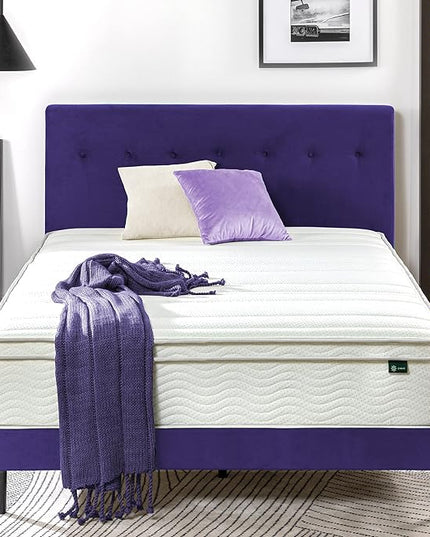 ZINUS 12 Inch Foam and Spring Mattress, King, CertiPUR-US Certified Foams, Mattress in A Box, White - LeafyLoom