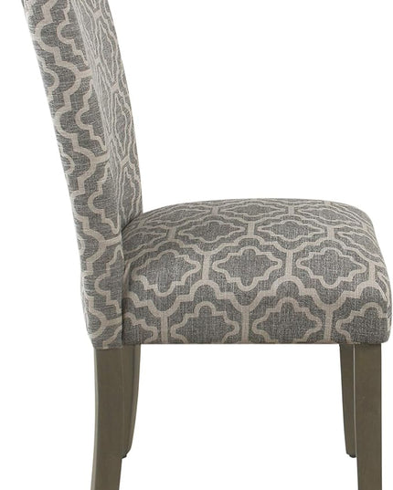 HomePop Parsons Classic Upholstered Accent Dining Chair, Pack of 2, Grey - LeafyLoom