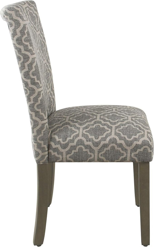 HomePop Parsons Classic Upholstered Accent Dining Chair, Pack of 2, Grey - LeafyLoom
