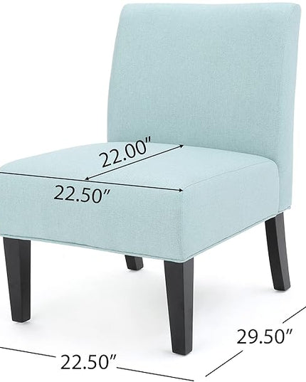 Christopher Knight Home Kassi Fabric Accent Chair, Light Blue - LeafyLoom