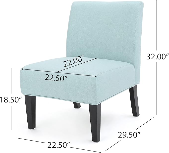 Christopher Knight Home Kassi Fabric Accent Chair, Light Blue - LeafyLoom