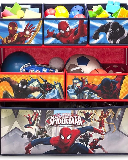 Delta Children Multi-Bin Toy Organizer, Marvel Spider Man - LeafyLoom