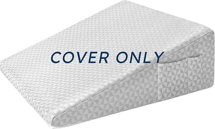 Bed Wedge Pillowcase 12" Wedge Pillow Cover Cooling and Breathable Replacement Cover Light Grey (Wedge Pillow Cover Only) - LeafyLoom
