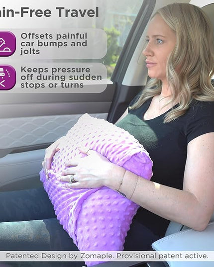 Zomaple Hysterectomy Pillow- Super Comfy Shock Absorbing Hysterectomy Recovery Pillow with 2 Pockets and Gel Pack- Tummy Pillow with Hands Placement Pouch - LeafyLoom
