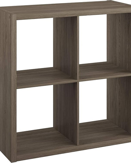 ClosetMaid 4552 Decorative Open Back 4-Cube Storage Organizer, Graphite Gray - LeafyLoom