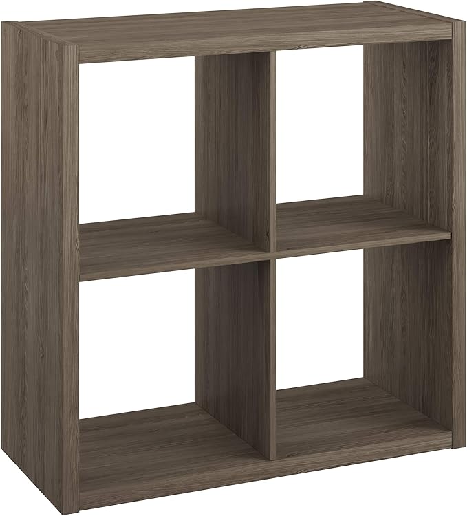 ClosetMaid 4552 Decorative Open Back 4-Cube Storage Organizer, Graphite Gray - LeafyLoom