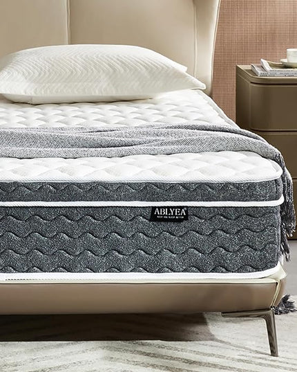 Queen Mattress 12 Inch Hybrid Mattress Queen in a Box with Memory Foam - Individually Wrapped Pocket Coils Spring, Edge Support Pressure Relief, CertiPUR-US Certified(Medium Firm) - LeafyLoom