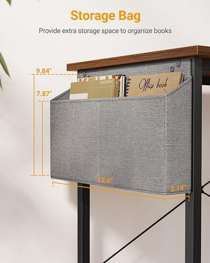 CubiCubi 55 Inch Small L Shaped Computer Desk with Storage Shelves Home Office Corner Desk Study Writing Table, Deep Brown - LeafyLoom