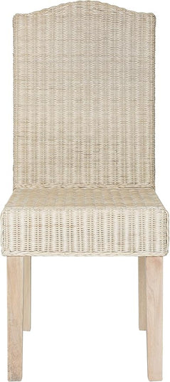 Safavieh Home Collection Odette Grey Wicker Dining Chair - LeafyLoom