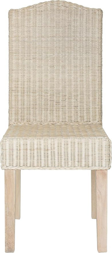 Safavieh Home Collection Odette Grey Wicker Dining Chair - LeafyLoom