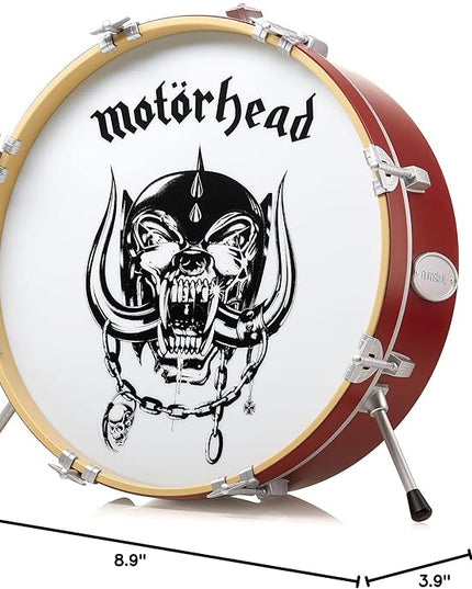 NUMSKULL Motorhead Logo 3D Drum Lamp - Desk Lamp for Bedroom, Office, Home, Study, Work - Official Motorhead Merchandise - LeafyLoom