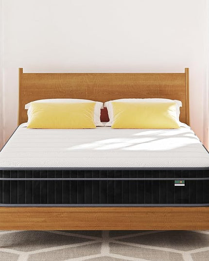 Firm Full Mattress, 12 inch Cooling-Gel Memory Foam and Pocket Spring Hybrid Mattress,Firm Feel,Full Bed Mattress in a Box, CertiPUR-US Certified, Full Size Mattress - LeafyLoom