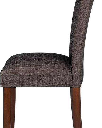 HomePop Parsons Classic Dining Chair, Single Pack,Textile, Crosshatch Brown - LeafyLoom