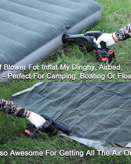 Mini Blower Black,2- in-1 Cordless Small Blower with 21v Lithium Battery,Compact Blower for Inflating,Blowing Leaf,Clearing Dust & Small Trash,Car,Computer Host,Hard to Clean Corner by SHINTYOOL - LeafyLoom
