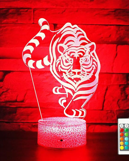 Tiger Gifts Tiger Shape Lamp 16 Colors Desk Table Night Light for Kids Party Supplies Birthday Valentine's Day Christmas Lover Friends - LeafyLoom